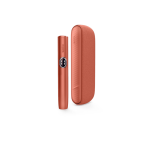 IQOS ILUMA i Vivid Terracotta Tabakerhitzer – Ausführung Vivid Terracotta, Vorderansicht auf weißem Hintergrund